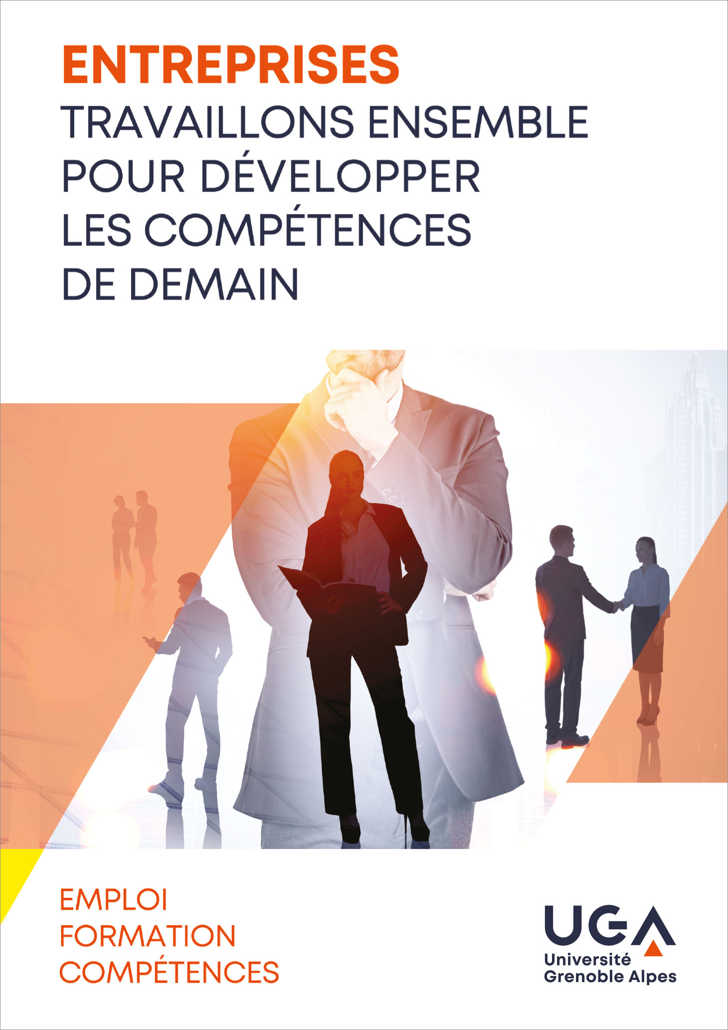 Couverture de la plaquette Entreprises emploi formation compétences